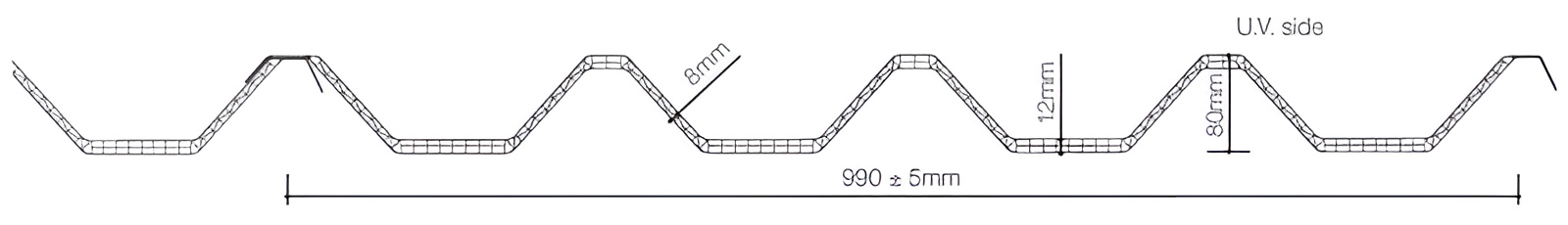 پلی کربنات 3 جداره 12 mm و 16 mm – Arco Plus 1000 